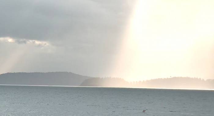 Bay with the sun coming out